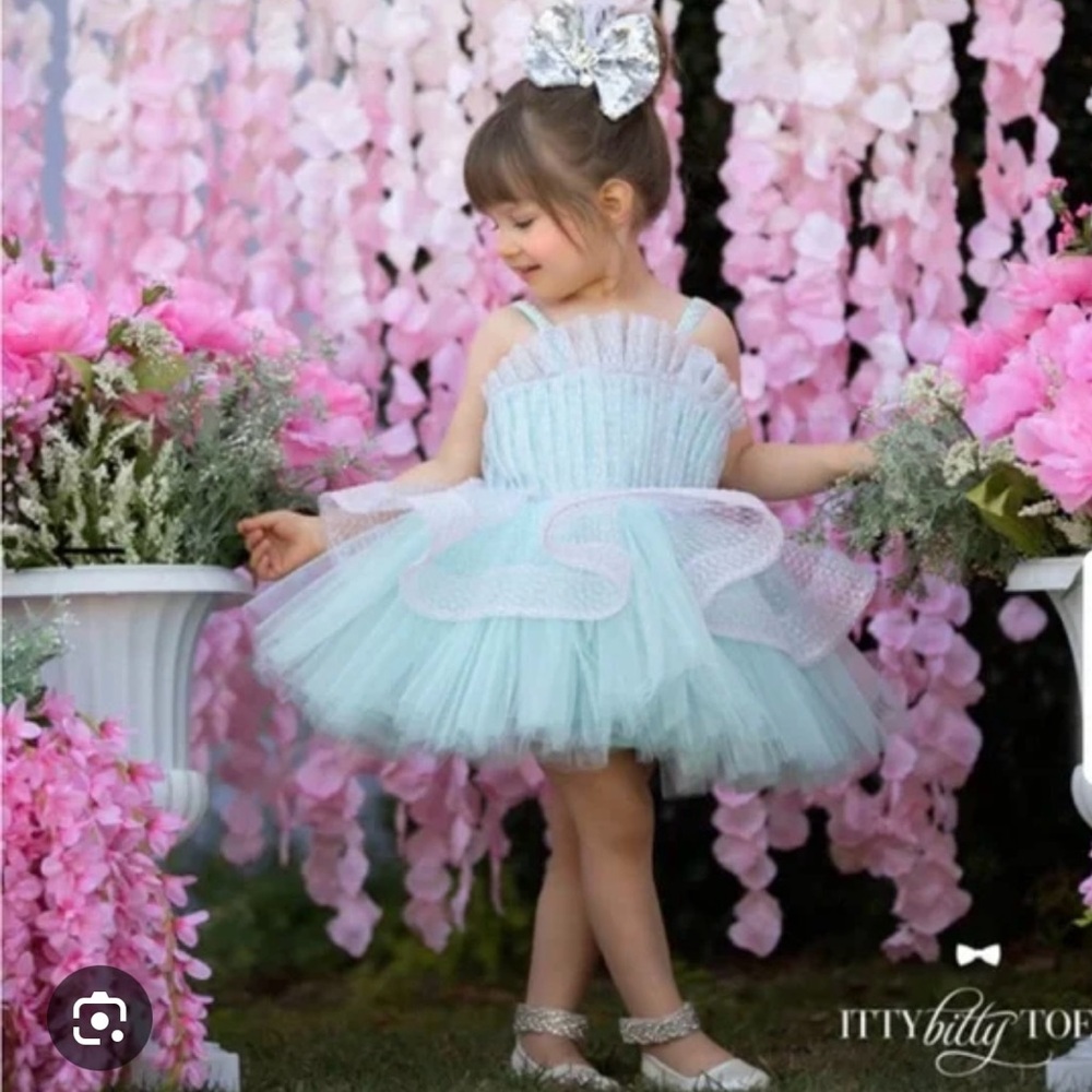 Itty Bitty Toes Light Blue Formal Dress